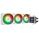 Thermalrlght FW 360 Ultra ARGB White CPU Water Cooler,3 PWM Fans Water Cooling System,IPS LCD Screen with 480x480 Resolution,for AM4/AM5&Intel