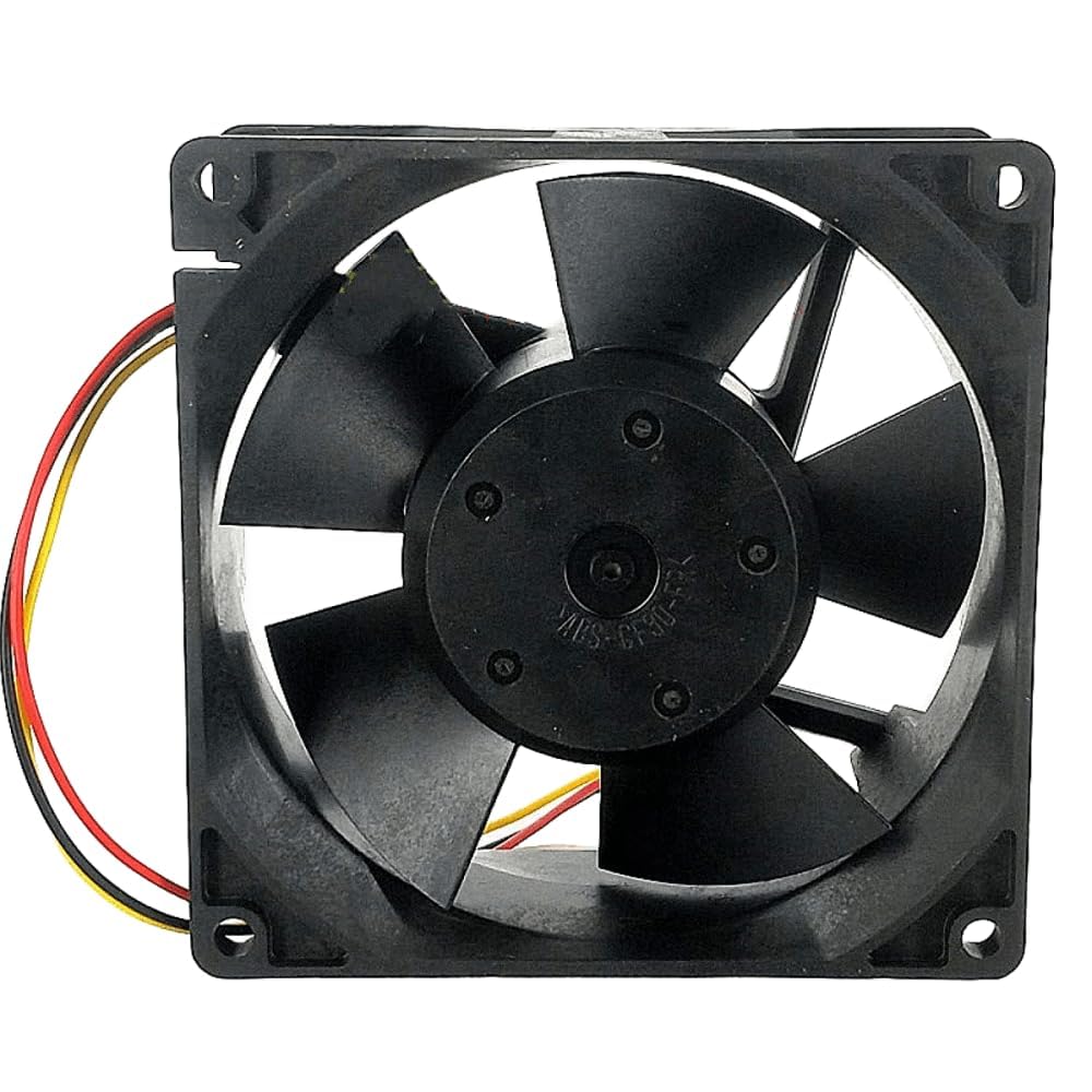 3615RL-05W-B49 24V 0.73A 90MM Fan - 9038 9CM 3-Wire Cooling Fan, Black