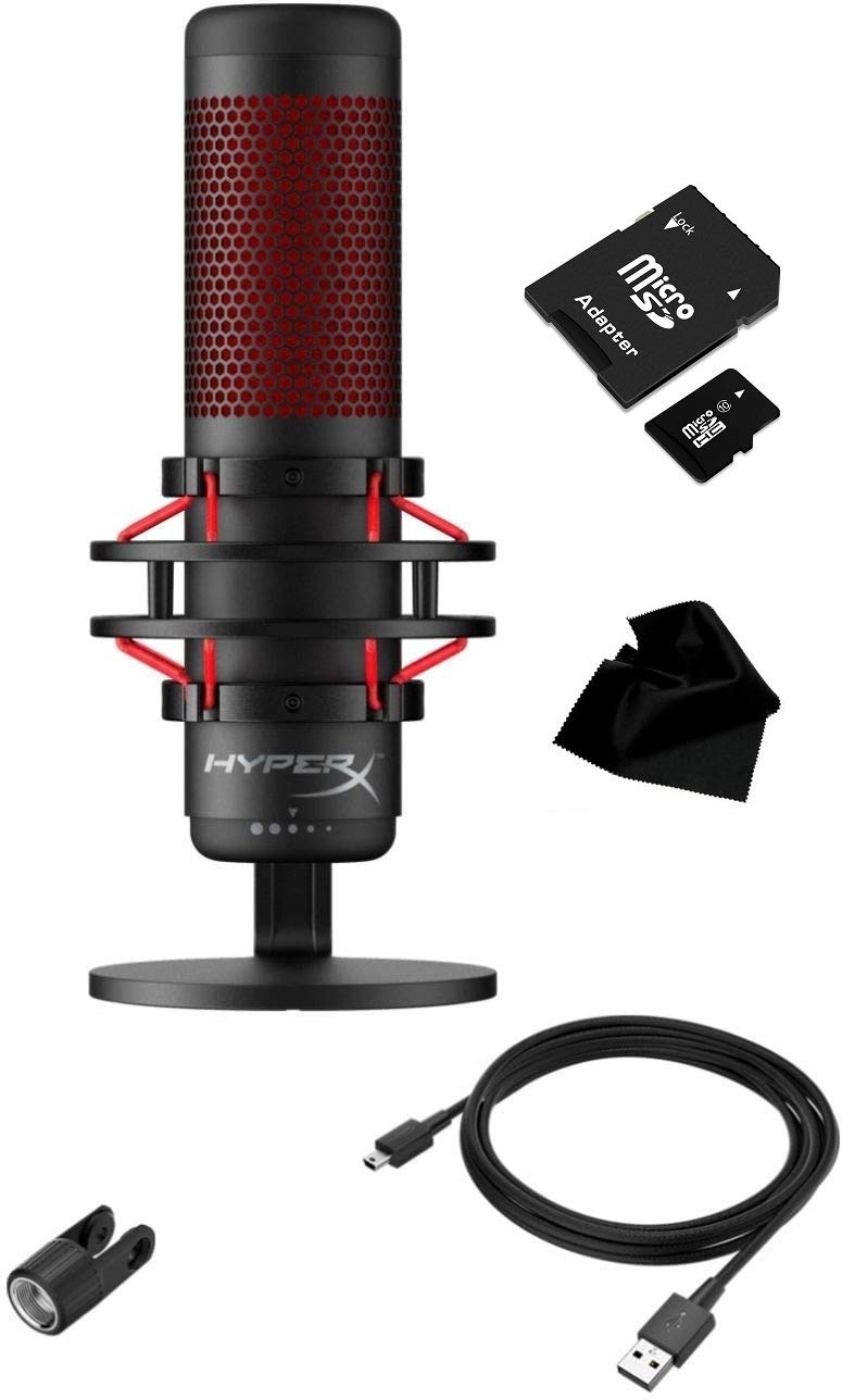 Newest HyperX - QuadCast USB Multi-Pattern Electret Condenser Microphone | 2020 Edition | for PS4, PC and Mac | Pop Filter | Anti-Vibration Shock