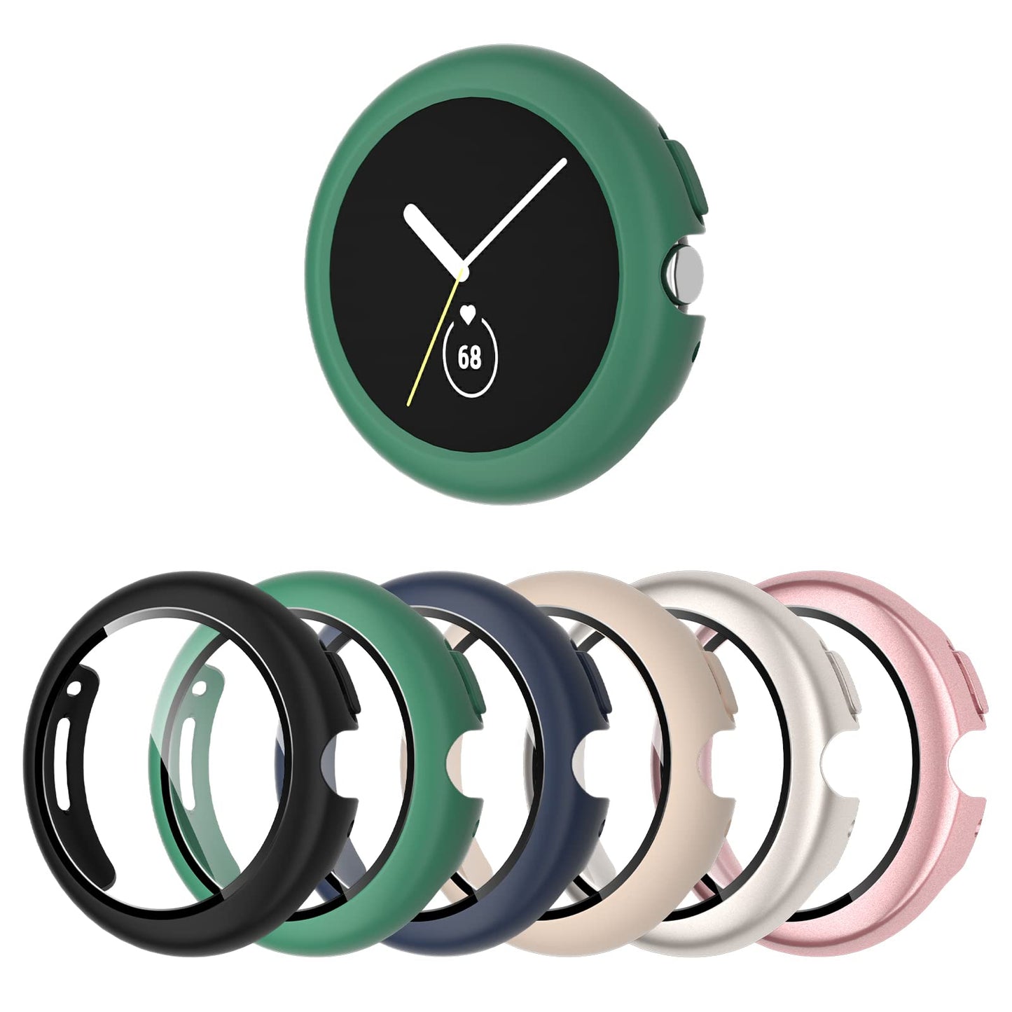 6 Pack Hard PC Case Screen Protector for Google Pixel Watch 2 (2023 New)/1
