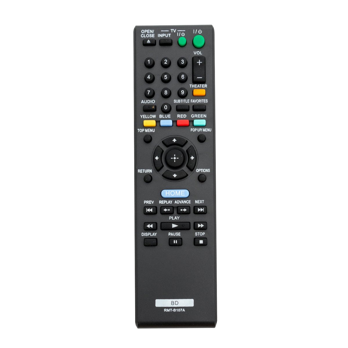 New Remote Control RMT-B107A fits for SONY BLU-RAY DISC PLAYER BDP-S270/WM BDP-S370 BDP-S470 BDP-S570 BDP-BX37 BDP-BX57 BDP-S270 BDP-S570/WM RMTB107A