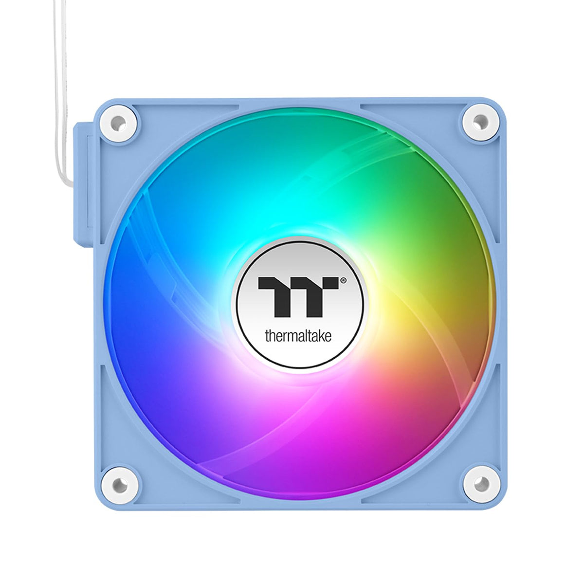 Thermaltake CT120 EX ARGB Reverse PC Cooling Fan HydrangeaBlue 3-Fan Pack, Magnetic Connection, 5V Motherboard Sync, 16.8 Million Colors 9 Addressable