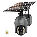 SOLIOM 5MP Security Camera Outdoor with 10X Optical Zoom, 4G LTE Cellular Security Cameras for Home Security with Battery & Solar Powered, Human