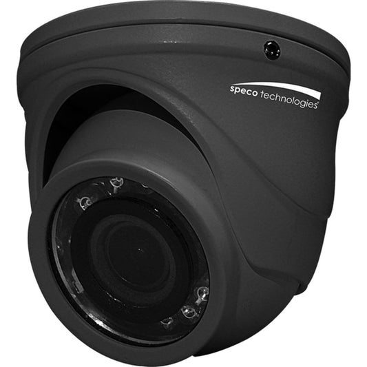 Speco Technologies HT471TG 4MP IR HD-TVI Outdoor Analog Mini-Turret Dome Camera with 2.9 mm Fixed Lens, BNC Connection.