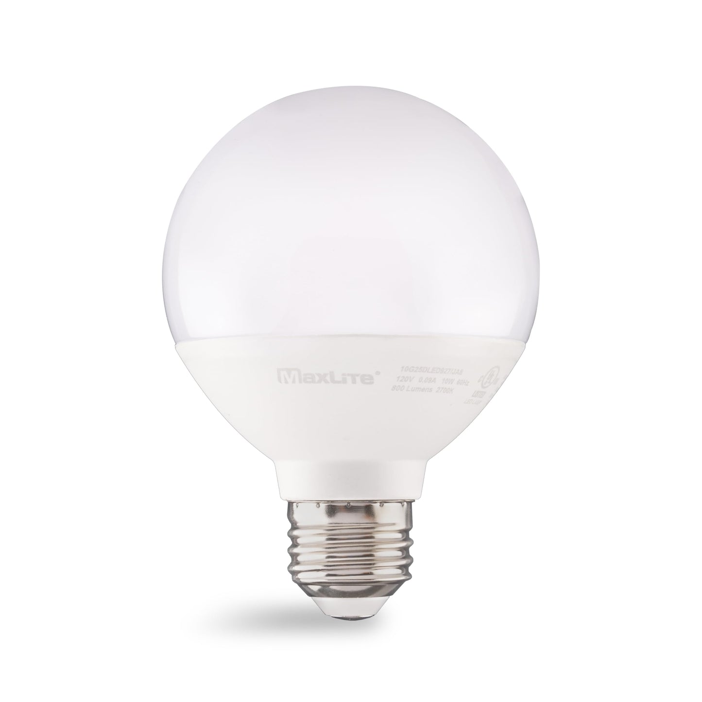 Maxlite 10G25DLED927/JA8 Dimmable 10W LED 2700K G25 Globe - Incandescent Light Bulbs Replacement, Soft White Light Bulbs, JA8 Compliant, 92 CRI, 25000