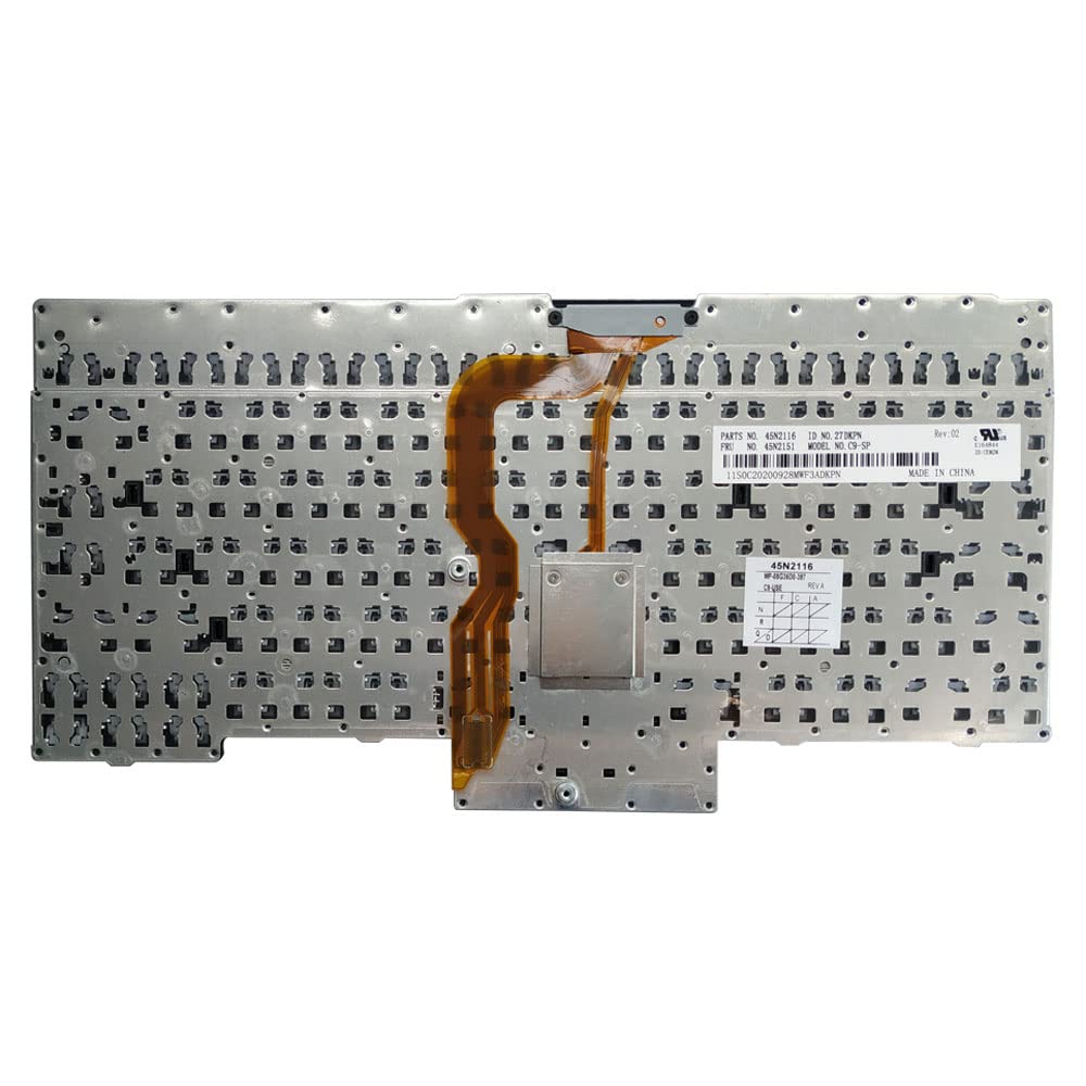 Laptop Replacement Keyboard Compatible for Lenovo ThinkPad T530 T530i T430 T430s X230 W530 L430 L530 Spanish Layout No Backlit
