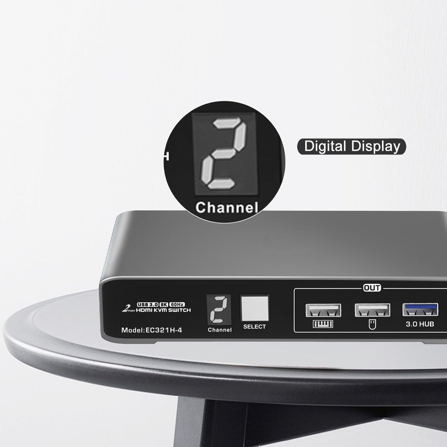 HDMI KVM Switch for 2 Computers 1 HDMI Monitor USB 3.0 8K@60Hz 4K144Hz with Remote
