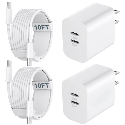 iPhone 17 16 15 Charger Fast Charging Cord 10FT Long USB C Charging Cable with 20W Type C Charger Block for iPhone 17 Pro Max/17 Pro/17/Air, 16 15 Pro