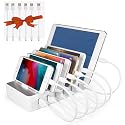 Charging Station for Multiple Devices,50W 6 USB Ports Family Charger Compatible with Apple iPhone iPad and Android Phone and Tablet