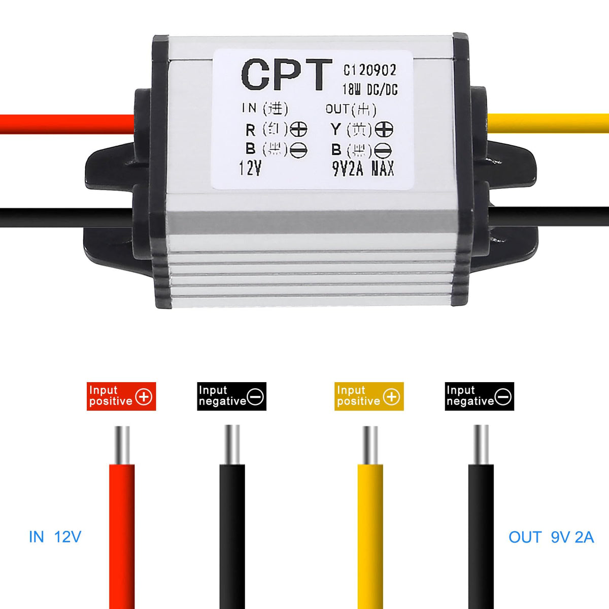2PCS 12V to 9V Step Down Converter Buck Converter DC 12V to 9V 2A 18W Voltage Regulator Power Supply 9V 12V 24V Waterproof Step-Down Module…