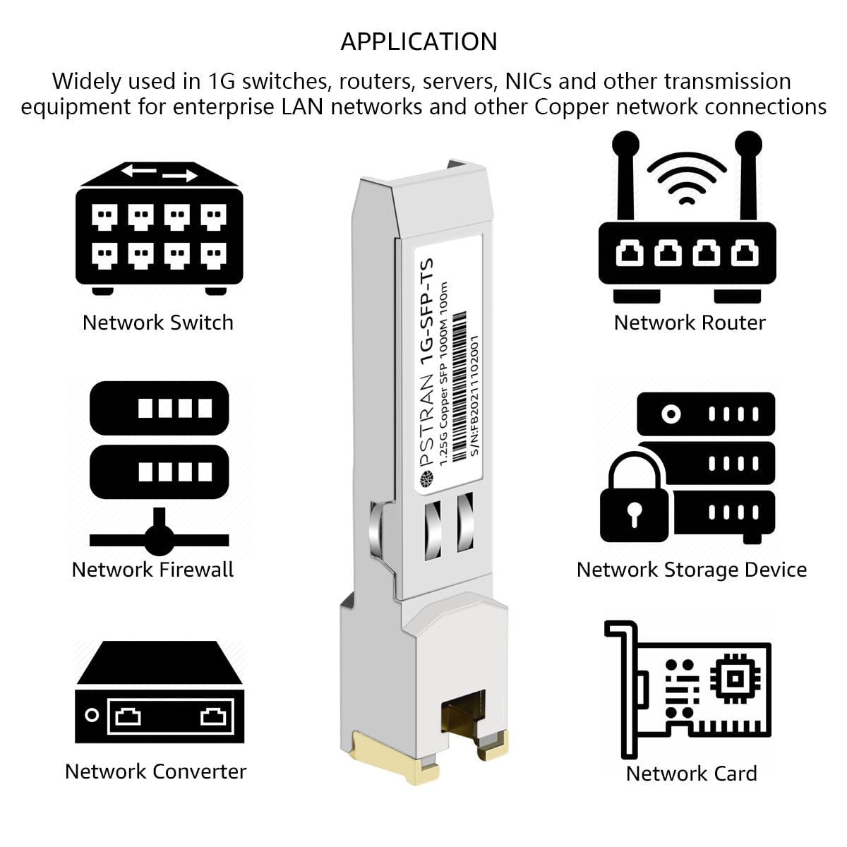 OPSTRAN 1000BASE-T SFP RJ45 Copper Transceiver Module Compatible with Cisco GLC-T SFP-GE-T 100m Cat5e/6