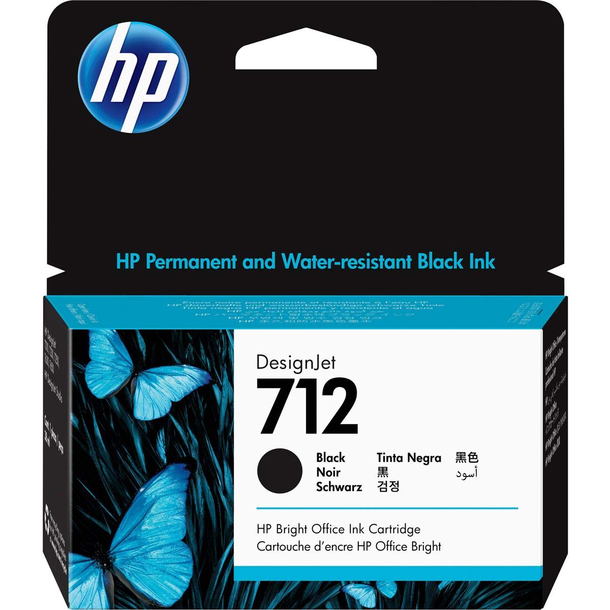 HP DesignJet T210 Large Format Printer, 24" Color Inkjet Plotter, Wireless, Bundle with 2X 712 38ml Black Ink Cartridges