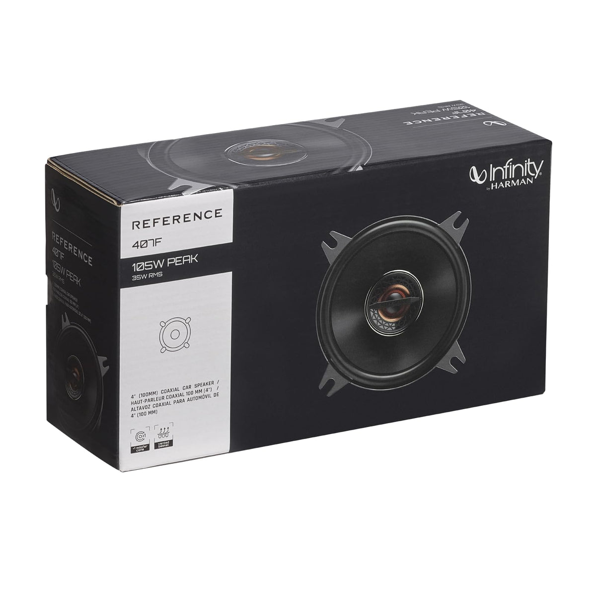 Infinity REF407F 4 Inch 2 Way Car Speakers - Pair