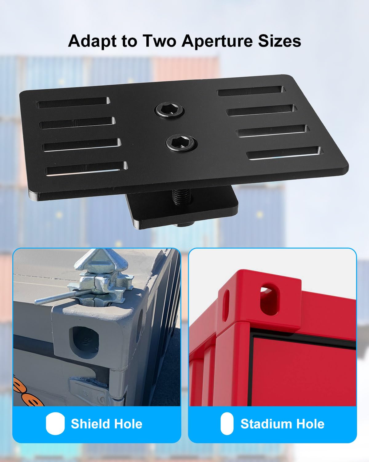 Outdoor Camera Mounting Platform for Shipping Containers - Heavy Duty Steel Bracket, No-Drill Installation, Adjustable Rail System - Adjustable Rails