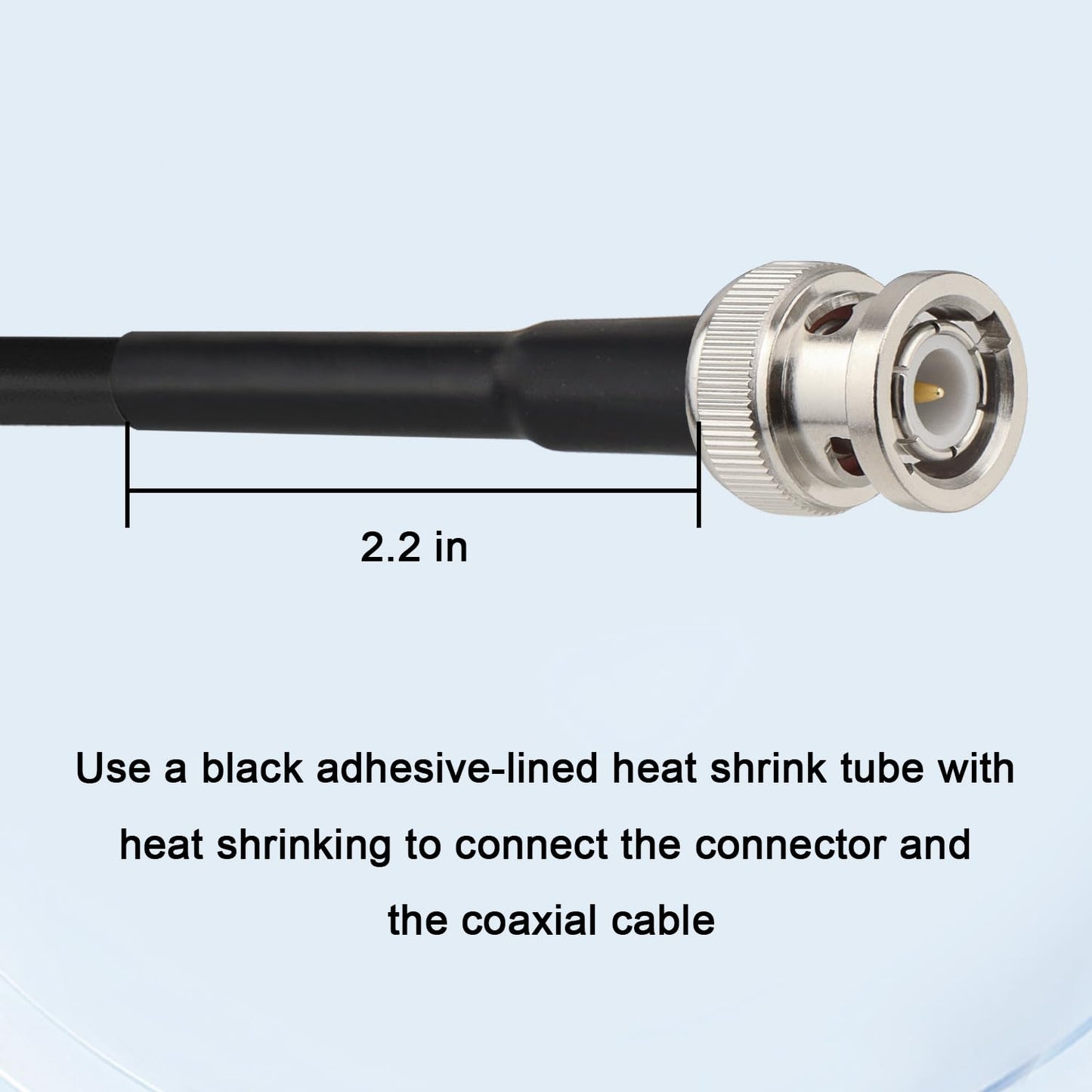 XRDS -RF 50 ohm BNC Cable 50FT, BNC Male Extension RG58 Coax Cable for Antenna Analyzer, CB Radio, Security CCTV Camera