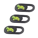 Emoonland 3 Pack Laptop Web Camera Cover Ultra Thin (0.027in) Webcam Cover Slide Turtle Printed