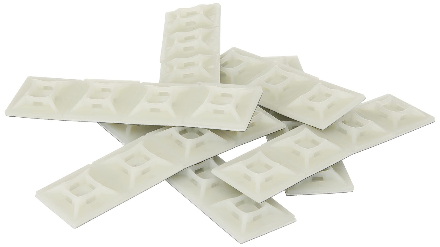 StarTech.com Self-adhesive Nylon Cable Tie Mounts - Pkg of 100 - Cable organizer , TAA (HC102)