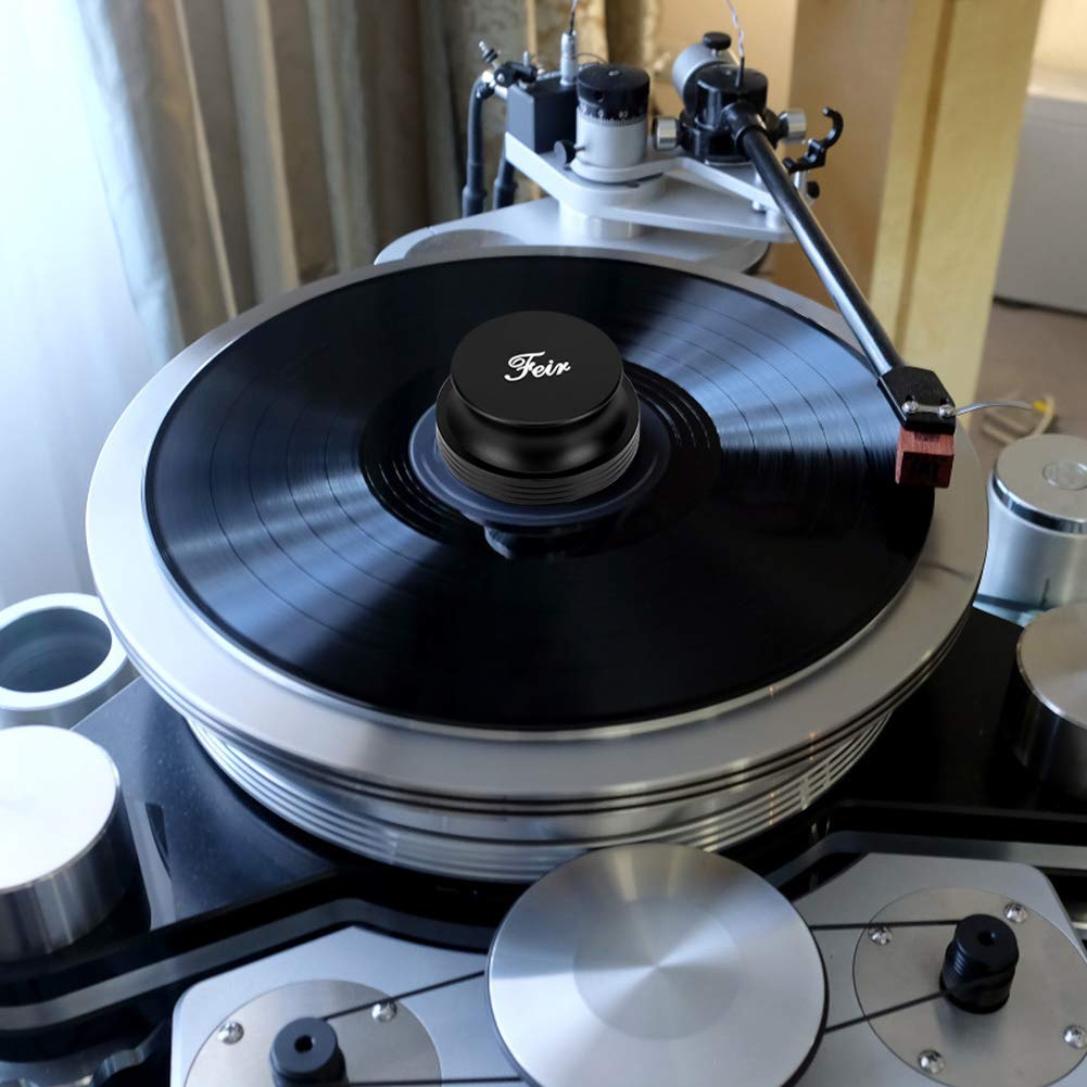 Record Weight Stabilizer Turntable Clamp - 14oz Premium Aluminum Weight Clamps for HiFi Turntable Vinyl Disc LP Record Player