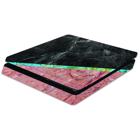MightySkins Skin Compatible with Sony PS4 Slim Console - Cut Marble | Protective, Durable, and Unique Vinyl Decal wrap Cover | Easy to Apply, Remove