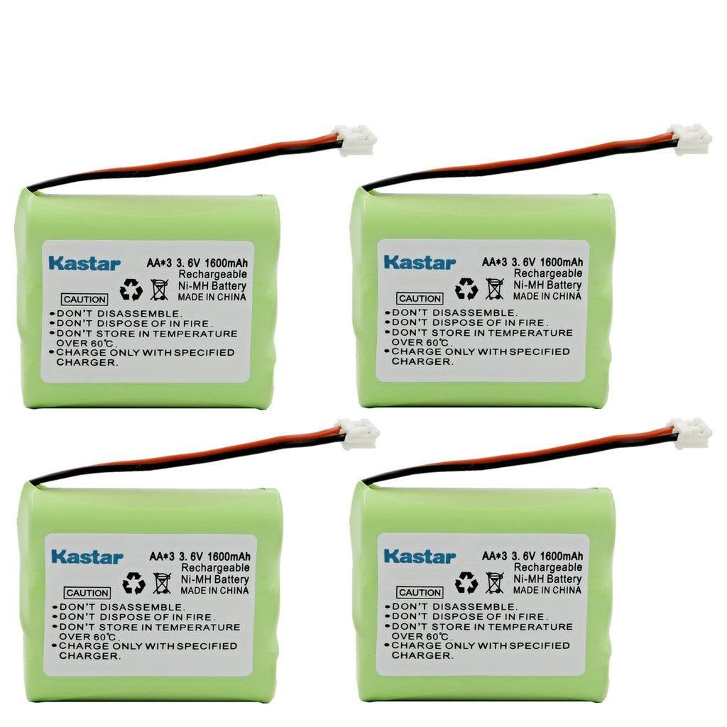 Kastar 4-Pack AAX3 3.6V 1600mAh EH Ni-MH Rechargeable Battery for Motorola, Radio Shack, Sanyo Series Cordless Phone (Check Your Cordless Phone Model