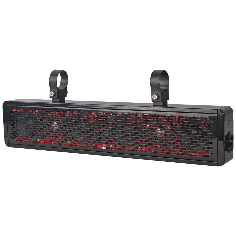 DS18 SBAR25 25 Inch Hydro Sound Bar 2-Way Waterproof Speaker System with Integrated RGB Lights 200 RMS 600 Watts Max - Ideal for ATV UTV SXS Marine