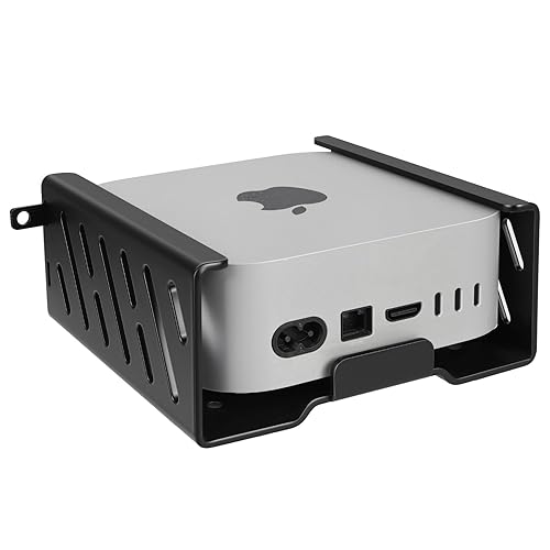 JinLunar Metal Mac mini PC Mount Compatible with 2024 Mac mini M4/M4 Pro Stand VESA Mount with Anti-Theft,Under Desk Mount and Wall Mount with Lock