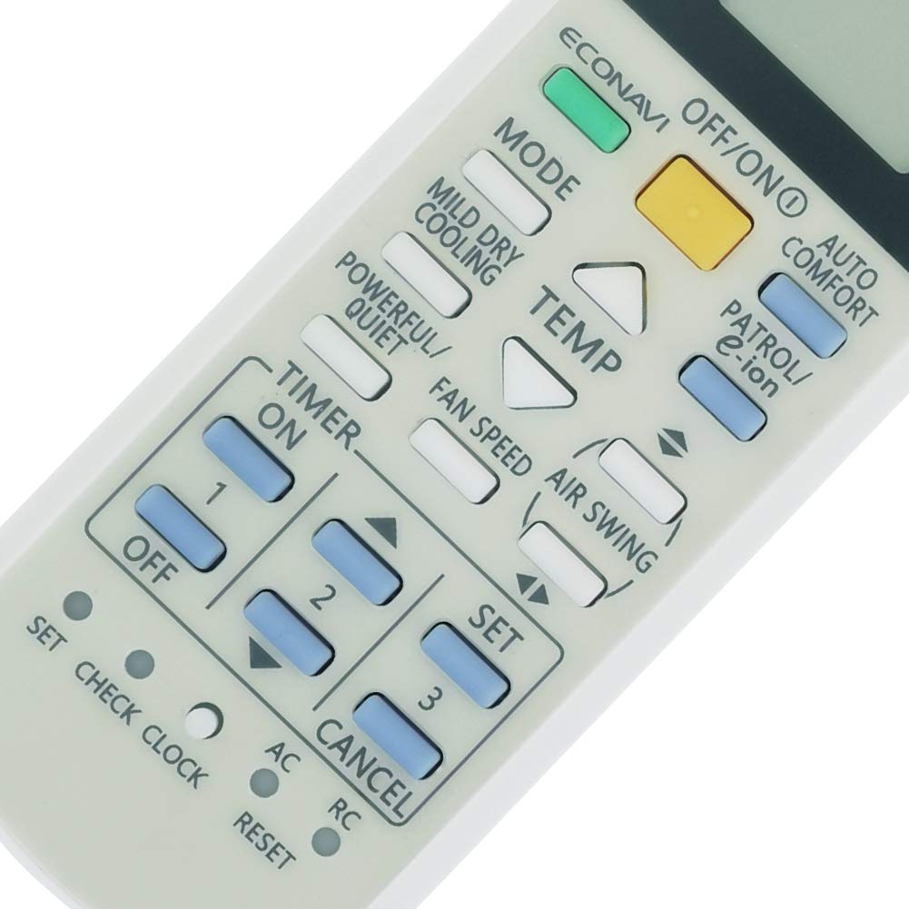 Replacement for Panasonic Air Conditioner Remote Control CS-E12RKUAW CS-E9RKUAW CS-ME5RKUA CS-ME7RKU CS-ME7RKUA CS-E12RKUA CS-E9RKUA