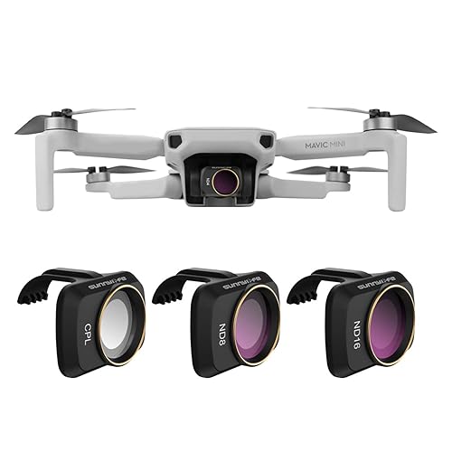 Lens ND Filter Combo - CPL/ND8/ND16 Multi-Coated, 3-Pack Compatible with DJI Mini 4K/Mavic/SE/2/2SE Drone