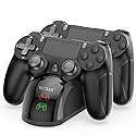 P4 Controller Charger Dock Station, 1.8 Hrs Fast Charging for P4 Charging Station, Charging Station with LED Indicator Charge Chip, Dual USB PS4