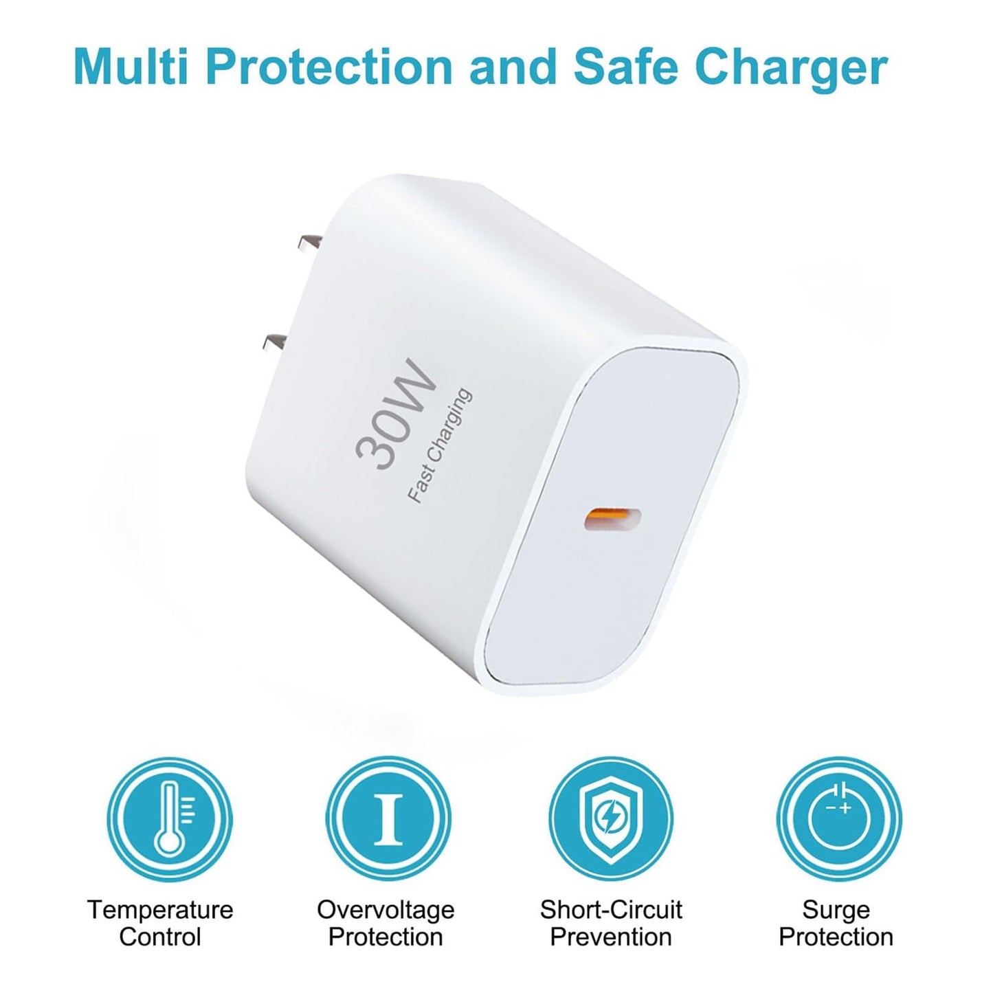 i Phone 17 Charger, 30W USB C Charger, 3Pack Type C Fast Wall Charge Power Adapter with 6FT USB-C to C Cable for i Phone 17 Pro Max/17