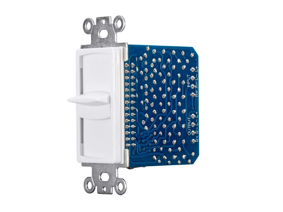 Monoprice 120-Watt Slider Resistance Speaker Volume Control, 12-Position Switch, 36dB Attenuation, Solderless Speaker Terminals, 138169, Multi-Color
