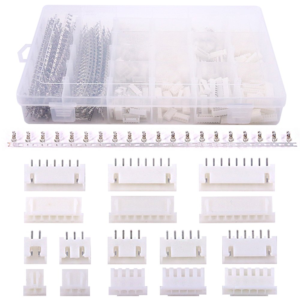 Glarks 1180 Pieces 2.54mm 2/3/4/5/6/7/8/9 Pin Housing Adapter Cable Connector Socket Male and Female with 2.54mm Female Pin Header Connector Perfectly