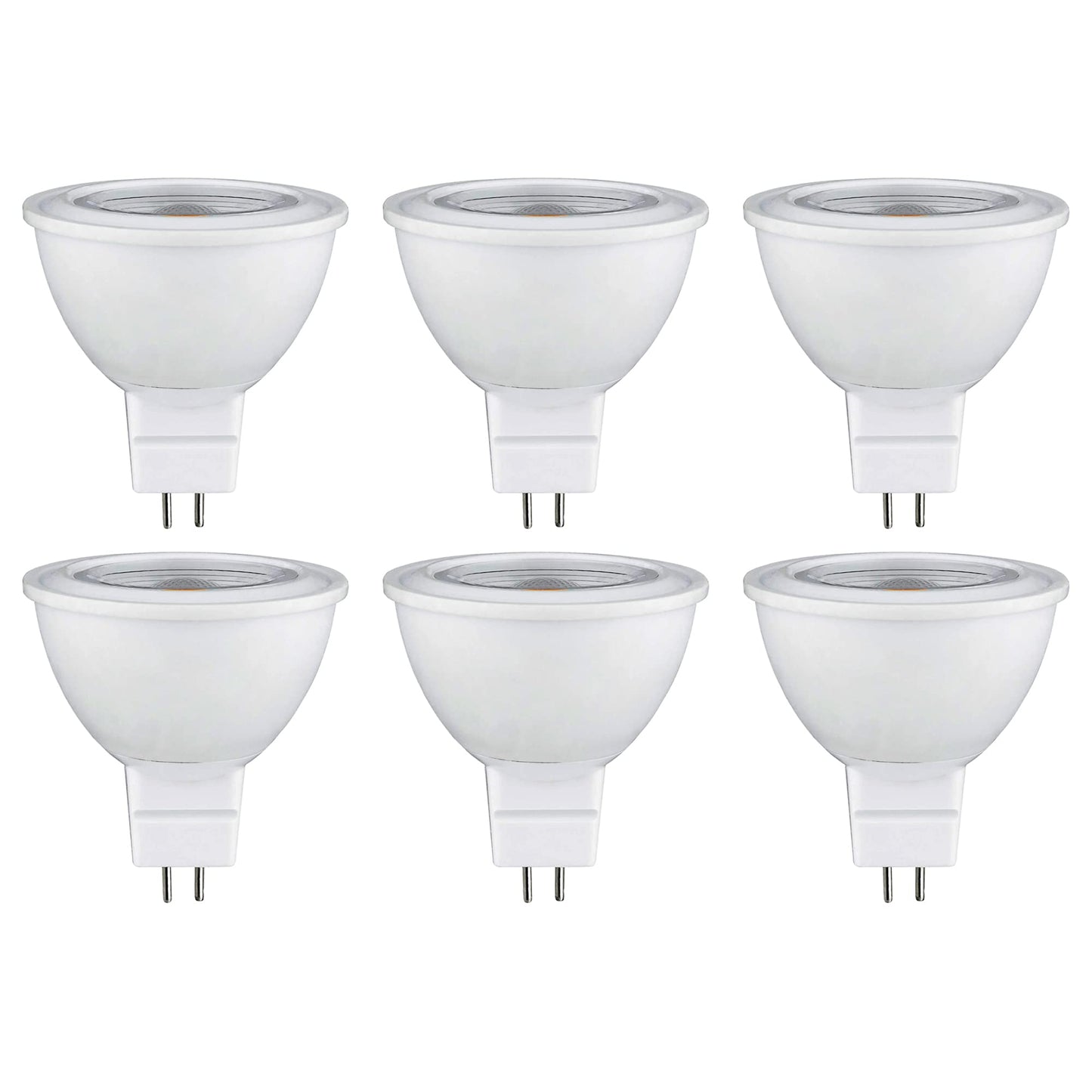 Sunlite 6 Pack MR16 LED Bulb, 120 Volt, 5 Watt, 3000K Warm White, 450 Lumens, 80+ CRI, GU5.3 Base, 30,000 Hour Long Life, 50W Equal, Energy Saving