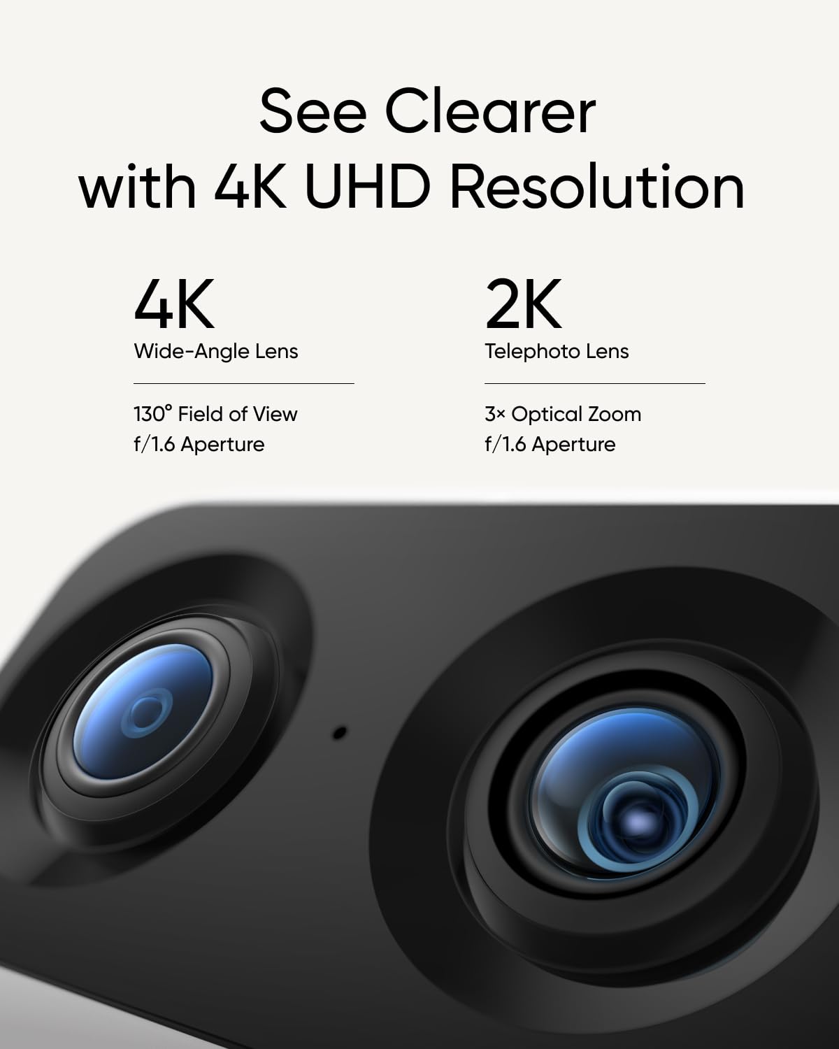 eufy Security 4K UHD Indoor Cam S350, Dual Cameras, 8× Zoom, 360° Pan & Tilt Security Cmera,AI Auto-Tracking,Baby/Pet/Nanny Camera, Human/Pet