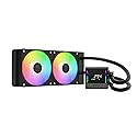 GAMDIAS CHIONE E4 240mm AIO CPU Water Cooler, Real-time Digital Display Patented PWM Pump, Hidden Cable Design, ARGB PWM Fan w/MB Sync, Intel LGA