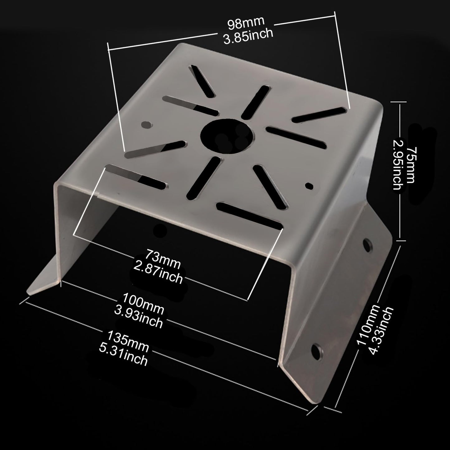 WiTi Universal Corner Mount for Security Camera, Stainless Steel Mounting Corner Bracket for Wall Mount Corner, Suitable for CCTV Cameras LED