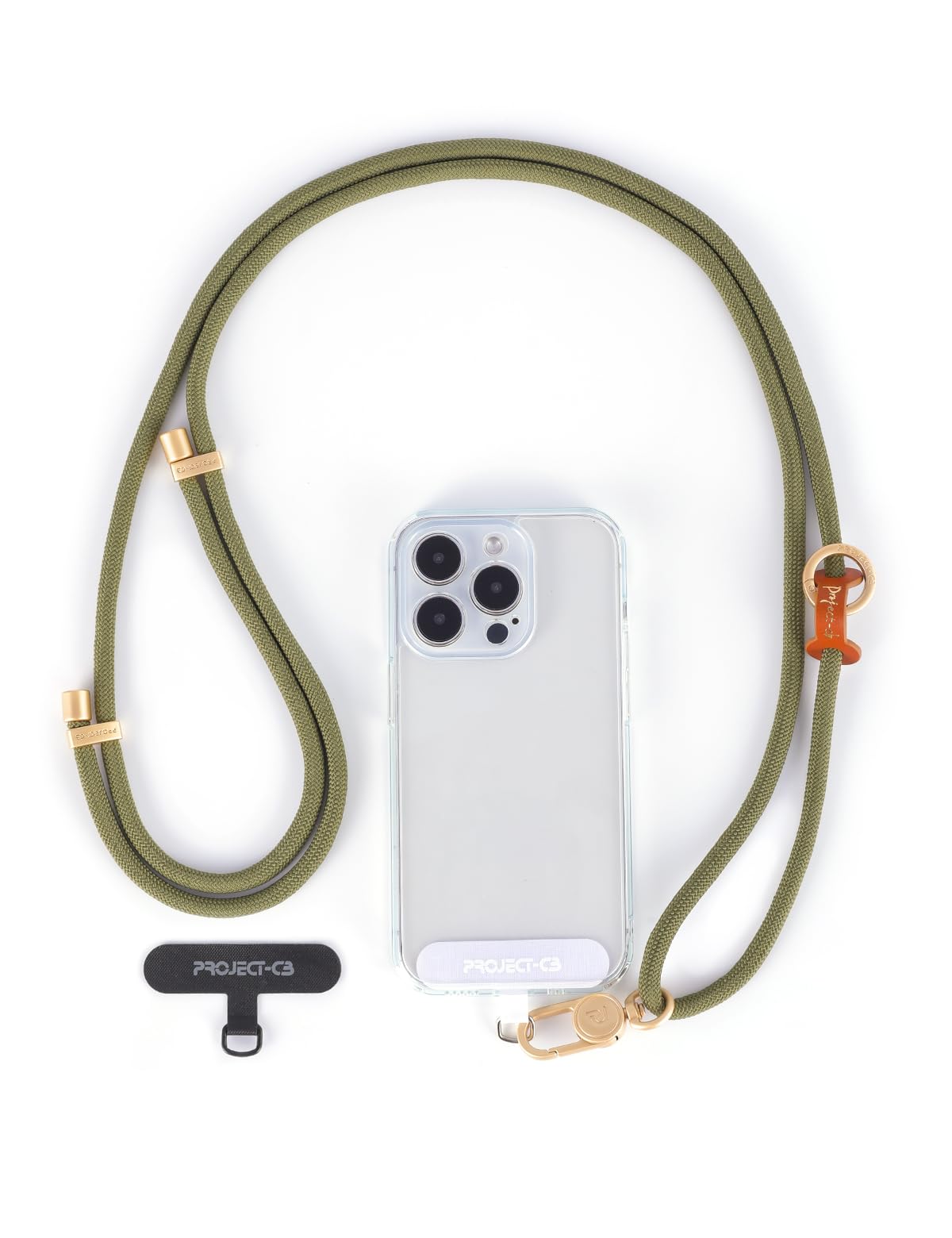 project-cb Cell Phone Lanyard 1,Phone Tether Tab 2,Phone Crossbody Strap,Lanyards for Around the Neck,Adjustable Phone Strap(Green-G)