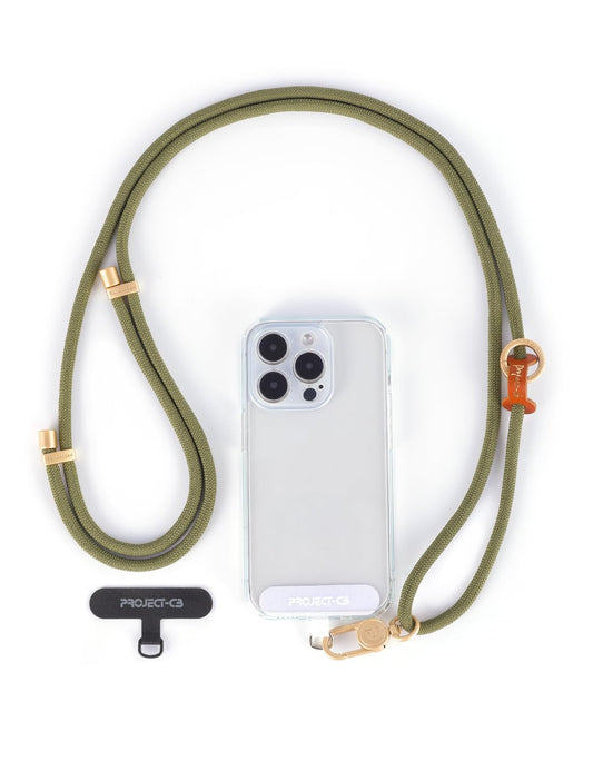project-cb Cell Phone Lanyard 1,Phone Tether Tab 2,Phone Crossbody Strap,Lanyards for Around the Neck,Adjustable Phone Strap(Green-G)
