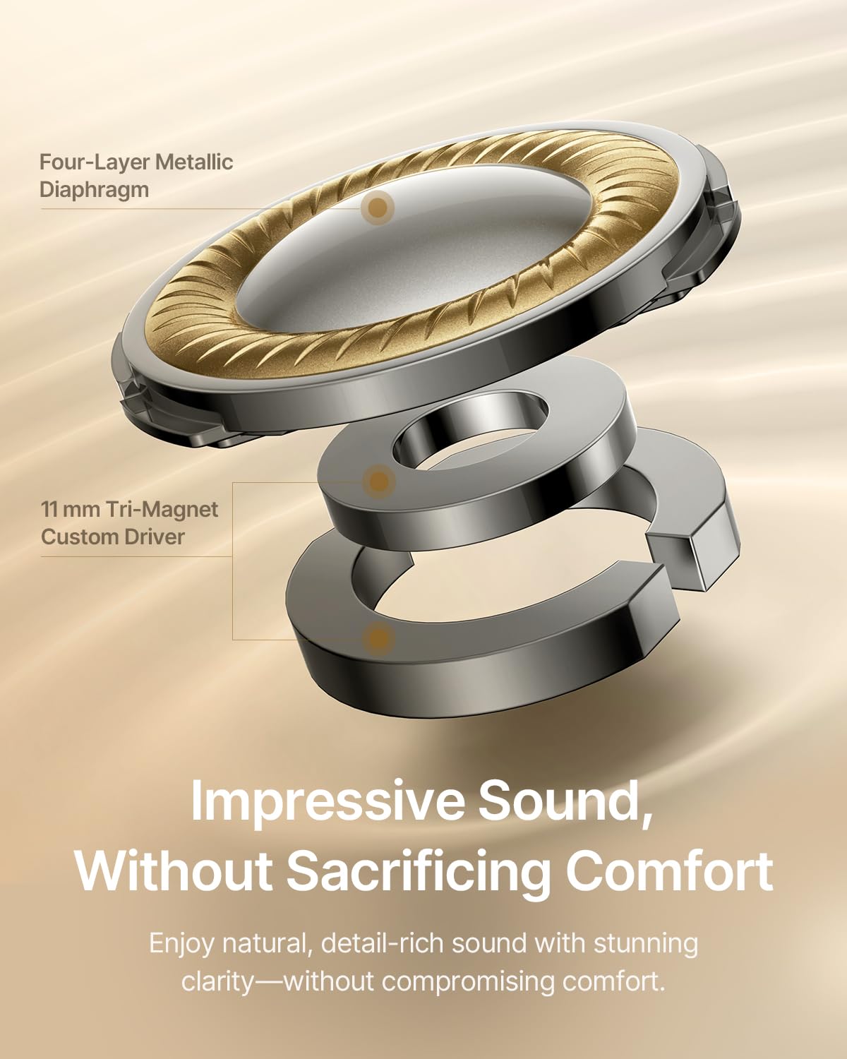 Baseus Bowie MC2 Open Ear Clip On Earbuds, CloudComfort 2.0 Wrap-Around Design, LDAC Hi-Res Audio, Bluetooth 6.0, 55H Playtime, 4-Mic AI Clear Call