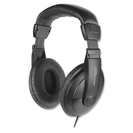 Compucessory Deluxe Stereo Headphones, Black