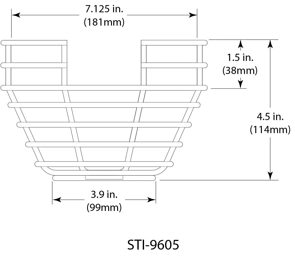 Safety Technology International, Inc. STI-9605 Steel Web Stopper, for Mini Smoke Detectors, Surface Mount, Protective Coated Steel Wire Guard