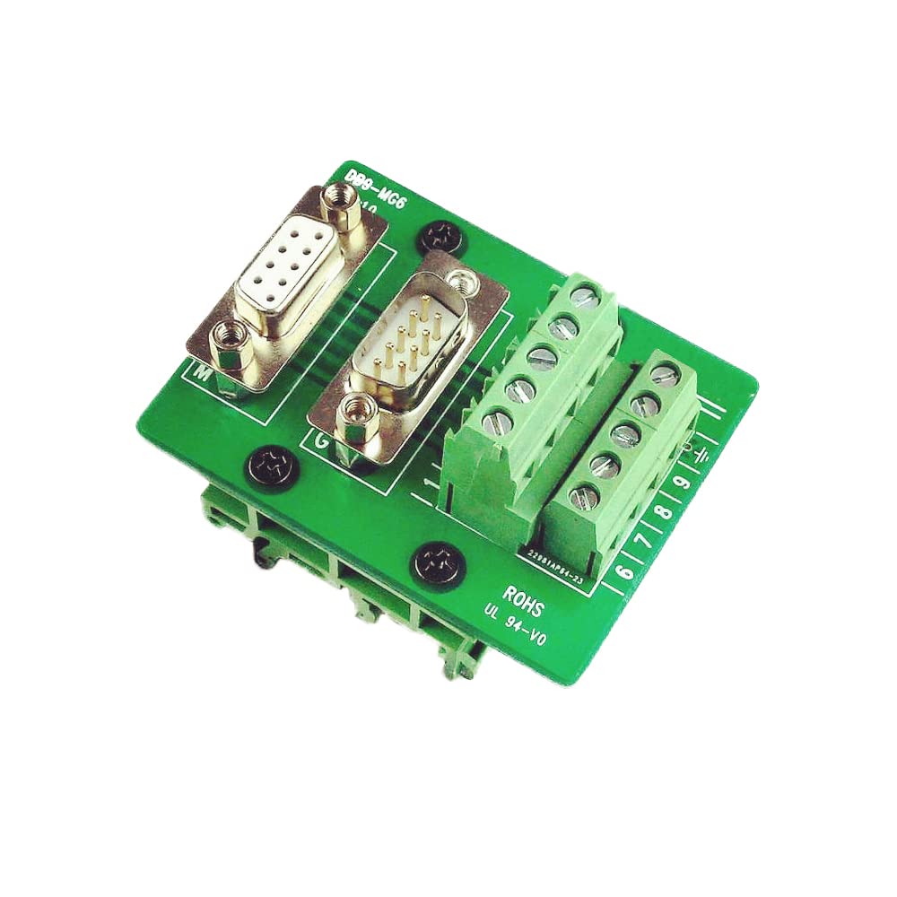 Twinkle Bay DB9 Breakout Connector RS232 Serial 9 Pin Connector Db9 Terminal (Male and Female Adapter)