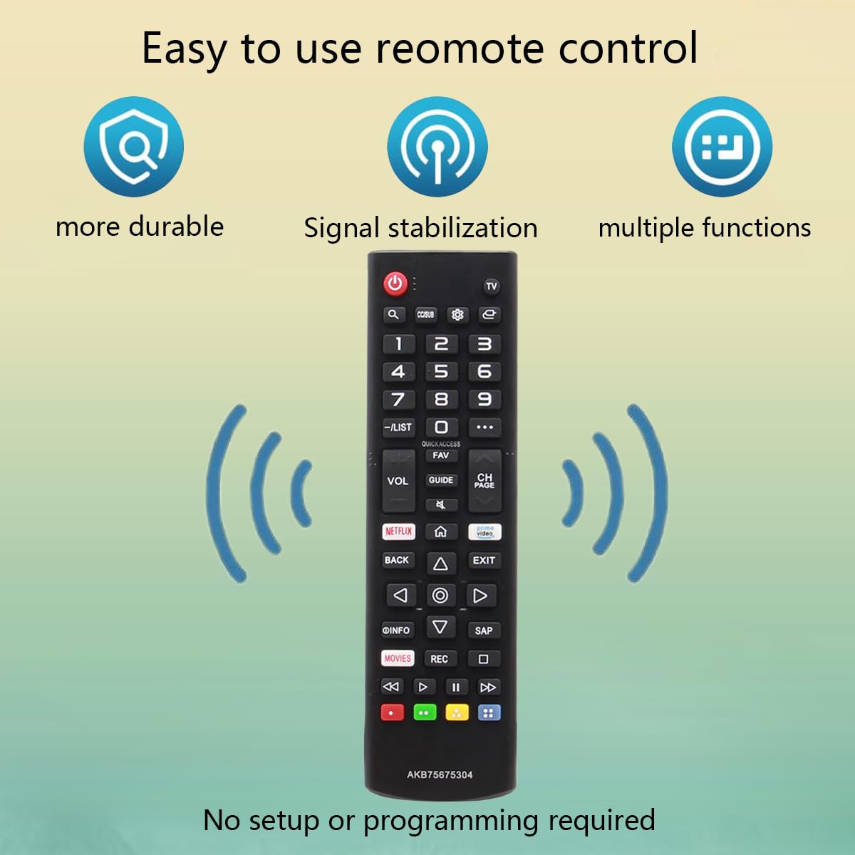 GHUST AKB75675304 Remote Control Replacement for LG Smart TV 60UN6951ZUA 65UN6950ZUA 65UN6951ZUA 65UN6955ZUF 65UN7000PUD 70UM6970PUA 70UN6955ZUC