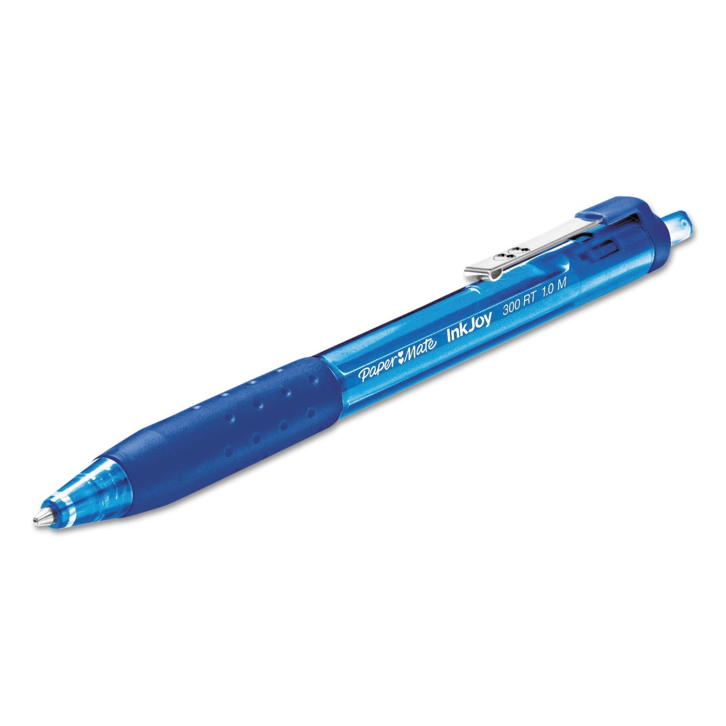 Paper Mate InkJoy 300RT Retractable Ballpoint Pens, Medium Point (1.0mm), Blue Ink, 12 Count - Writing, Journaling, Note-Taking, Office Supplies
