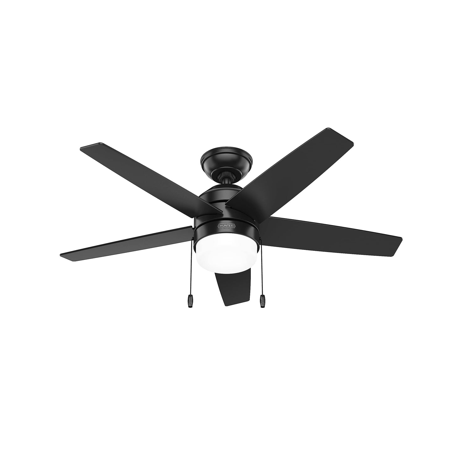 Hunter Bardot, Indoor, Ceiling Fan, Modern, 5 Blades, 44 inch, Matte Black
