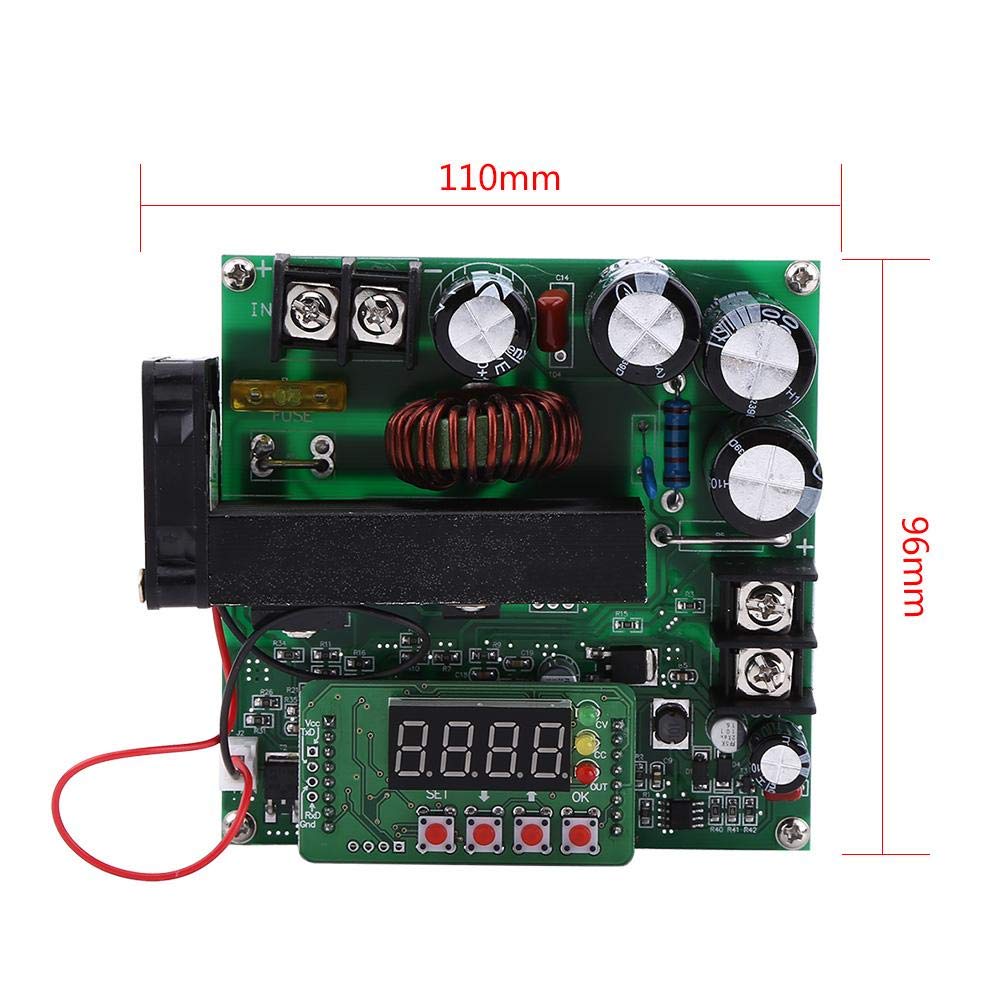 Akozon Boost Module, 900W DC High Control Boost Converter DIY Voltage Module Regulator