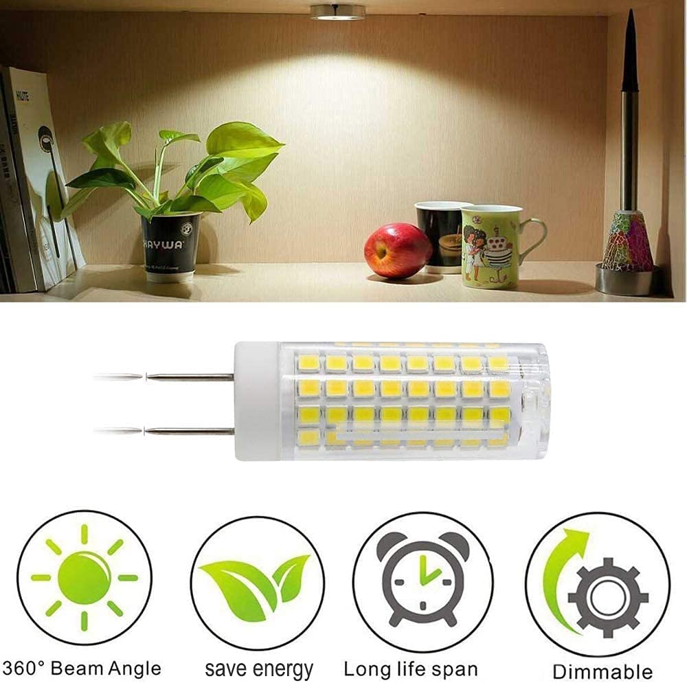 G MGY OLED LED GY8.6 Bulb,7W T4 G8 LED Bulb, 75W Halogen Bulb Replacement, GY8.6 Bi-pin Base Light Bulb, AC120V, for Under Counter Kitchen Lighting