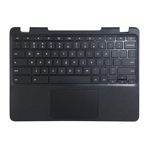 Rinbers Laptop Upper Case Palmrest with Keyboard and Touchpad Assembly Replacement for Lenovo Chromebook 11 N23 80YS 5CB0N00717