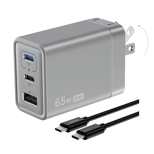 EF ECOFLOW USB C Charger, Rapid 65W GaN Type C Charging Block with Foldable Plug, Fast Wall Charger Compatible with iPhone 15/14/13, Galaxy, Pixel 4