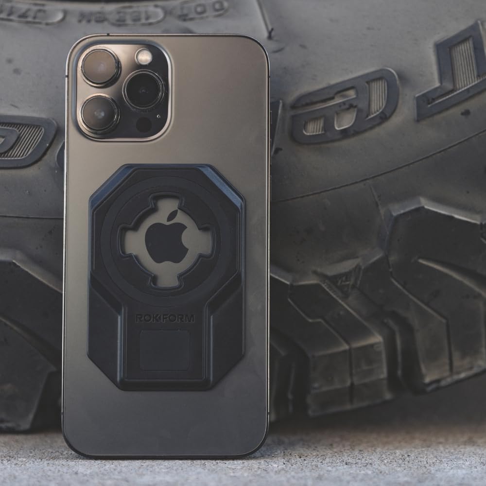 Rokform Universal Adapter, Twist Lock and Mag Safe Compatible, Mounts to Almost Any Smartphone, Phone Case, Tablet, or Flat Surface with 3M VHB